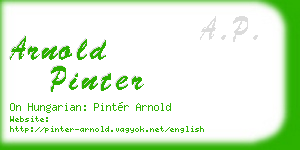 arnold pinter business card
