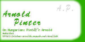 arnold pinter business card